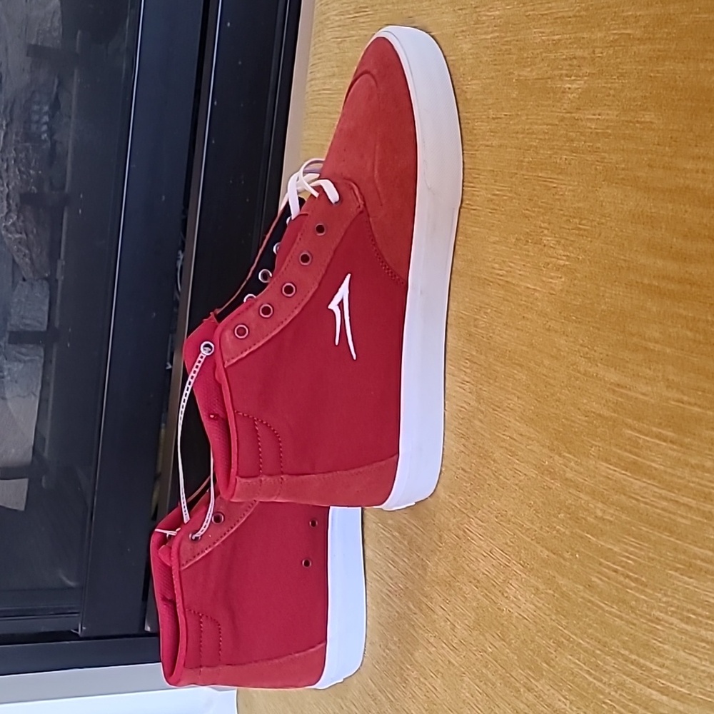 LAKAI RILEY 3 HIGH TOP‎ SHOES RED MENS SIZE 10